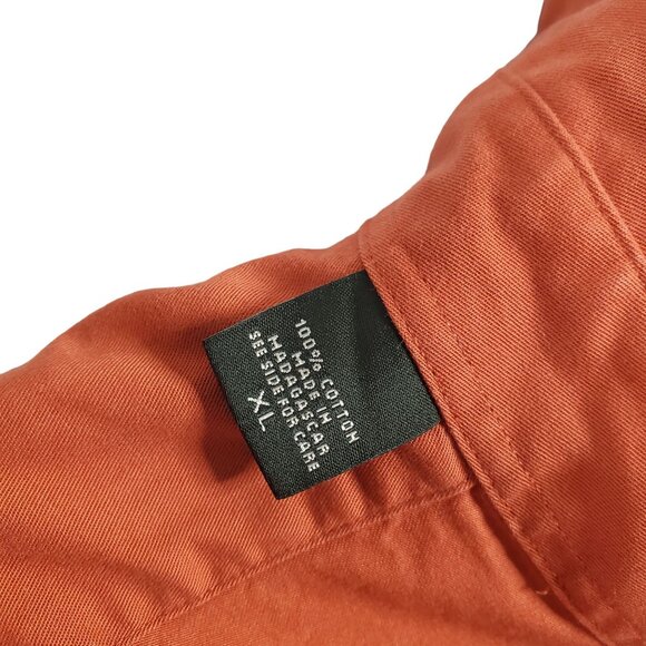 Eddie Bauer Mens Size XL Shirt Button Down Long Sleeve 100% Cotton Autumn Orange - Picture 4 of 8